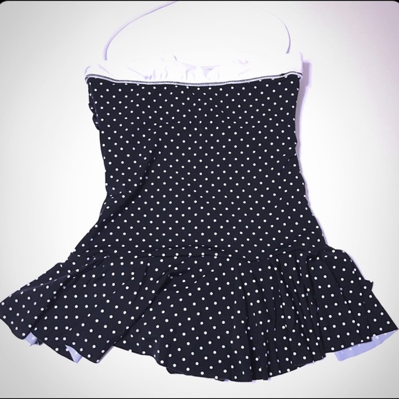 Chaps Other - CHAPS Black & White Polkadot OnePiece NWT [SW-20]